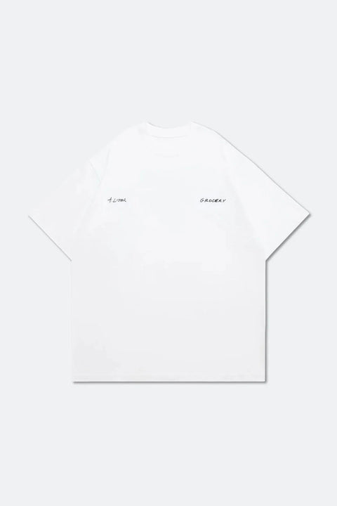 GROCERY KB 5.0 NO.8 TEE/ WHITE BY ADAM LISTER - GROGROCERY