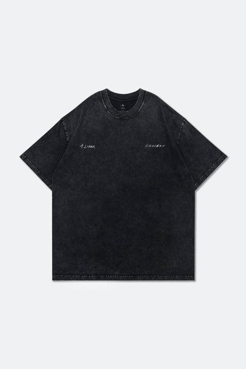 GROCERY KB 5.0 NO.8 WASHED TEE/ BLACK BY ADAM LISTER - GROGROCERY