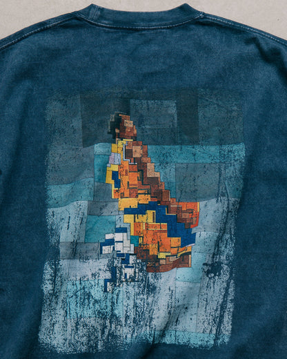 GROCERY KB 5.0 NO.8 WASHED TEE/ NAVY BY ADAM LISTER - GROGROCERY