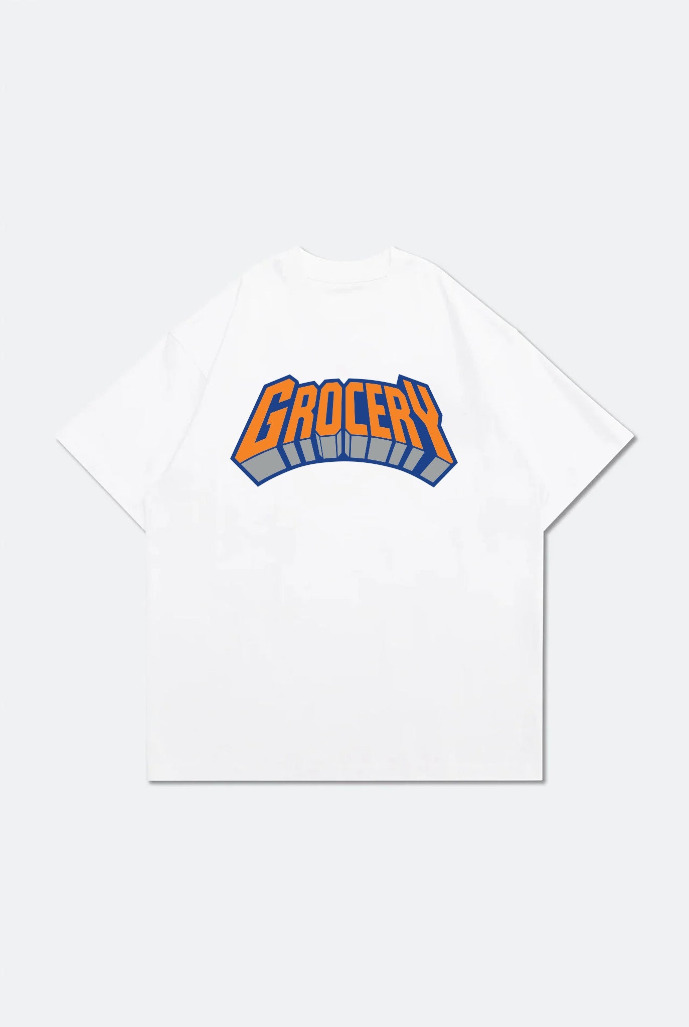 GROCERY KING OF NY GRAPHIC TEE BY ADAM LISTER/ WHITE - GROGROCERY