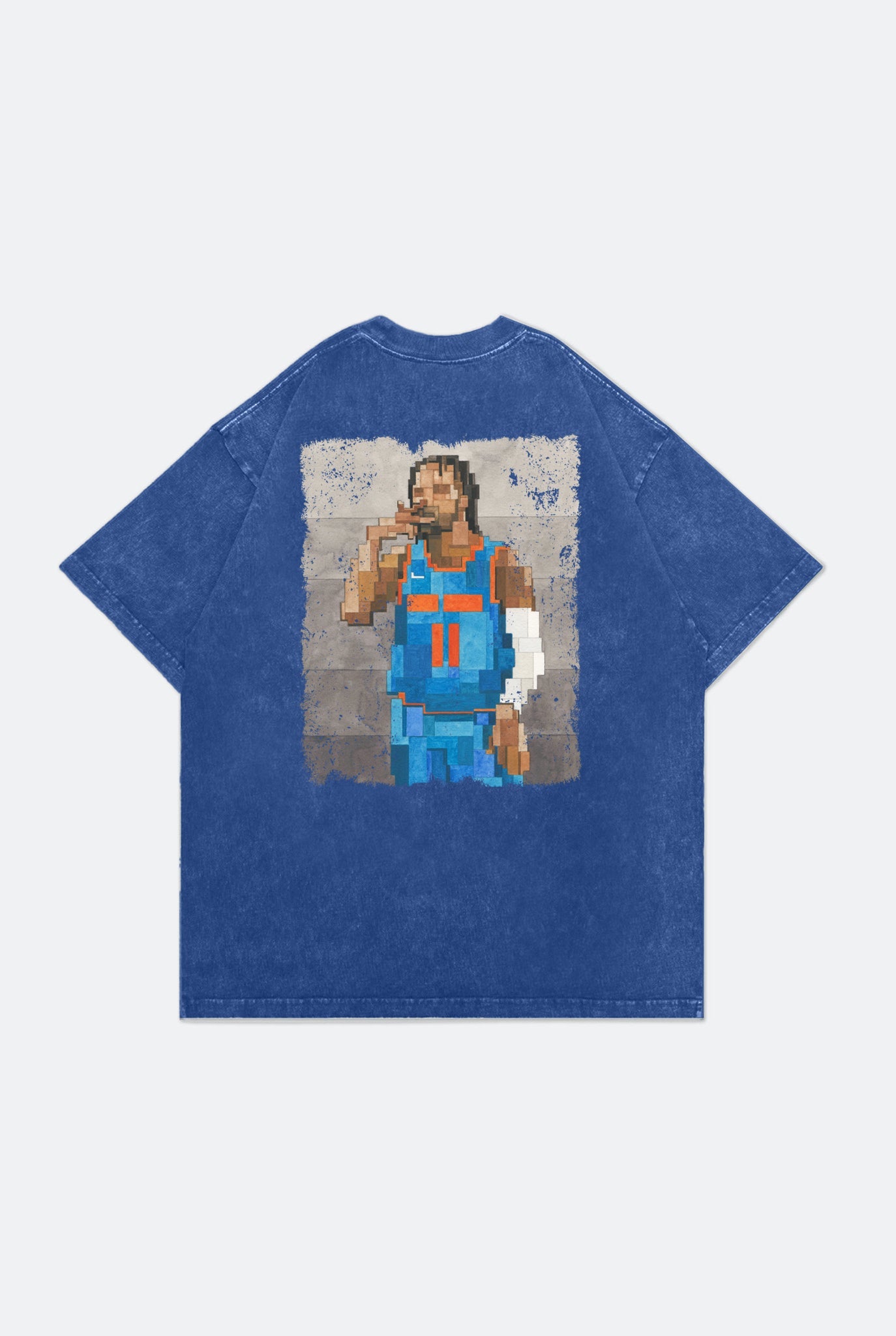 GROCERY KING OF NY WASHED GRAPHIC TEE BY ADAM LISTER/ BLUE - GROGROCERY