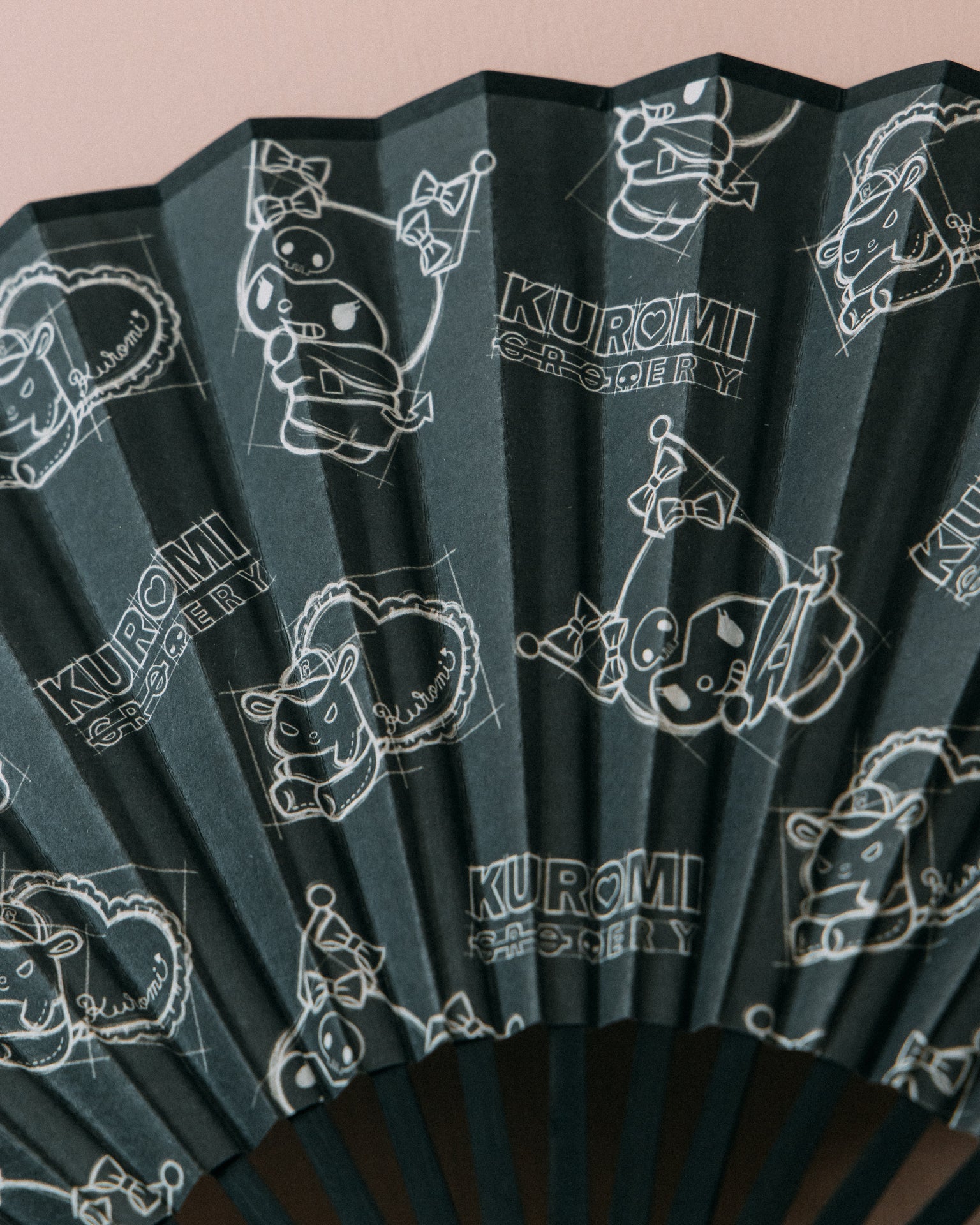 GROCERY | KUROMI AMBROX ROSE SCENTED FOLDING FAN by BECANDLE - GROGROCERY