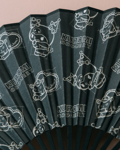 GROCERY | KUROMI AMBROX ROSE SCENTED FOLDING FAN by BECANDLE - GROGROCERY