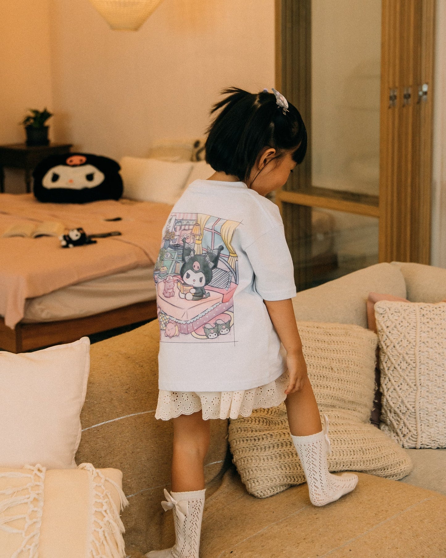 GROCERY | KUROMI KIDS MY BEDROOM GRAPHIC TEE/ WHITE - GROGROCERY