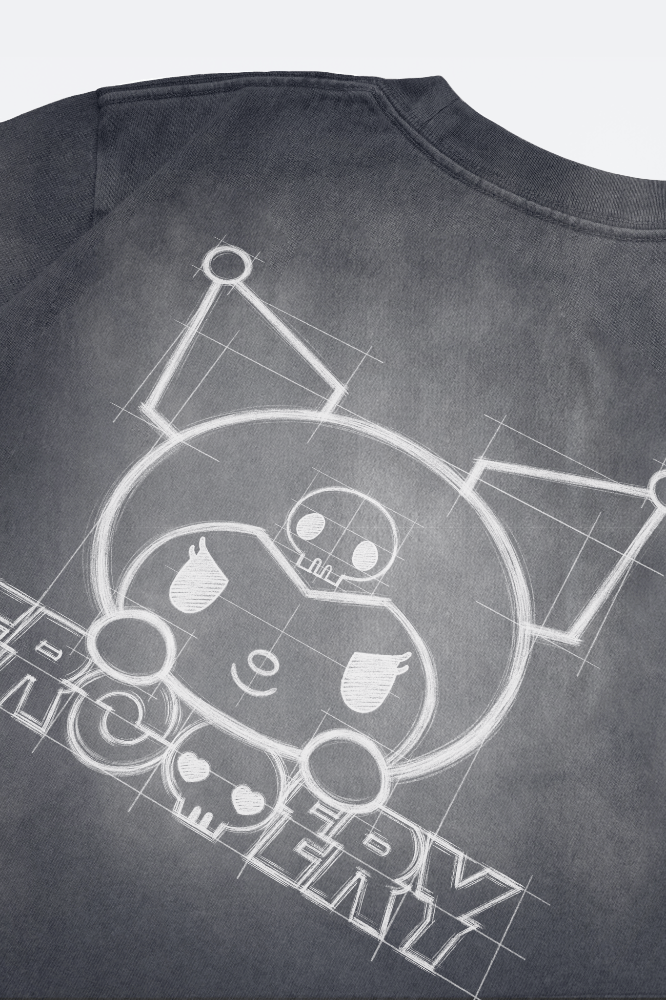 GROCERY | KUROMI KIDS SKETCH KUROMI WASHED GRAPHIC TEE/ FADED BLACK - GROGROCERY