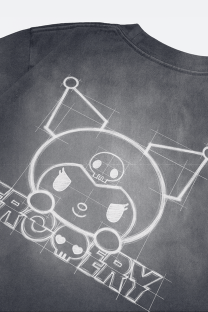 GROCERY | KUROMI KIDS SKETCH KUROMI WASHED GRAPHIC TEE/ FADED BLACK - GROGROCERY