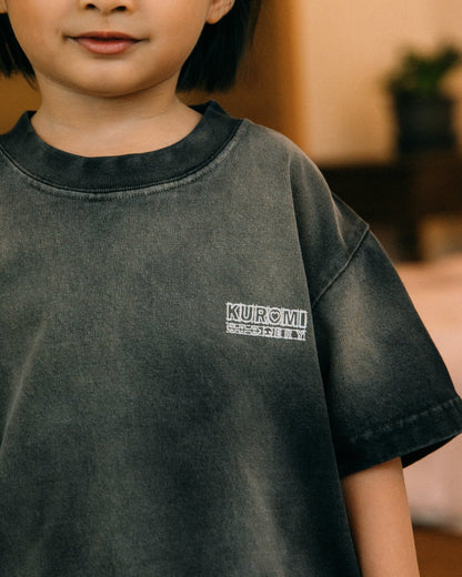 GROCERY | KUROMI KIDS SKETCH KUROMI WASHED GRAPHIC TEE/ FADED BLACK - GROGROCERY