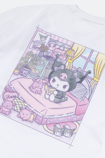 GROCERY | KUROMI MY BEDROOM GRAPHIC TEE/ WHITE - GROGROCERY