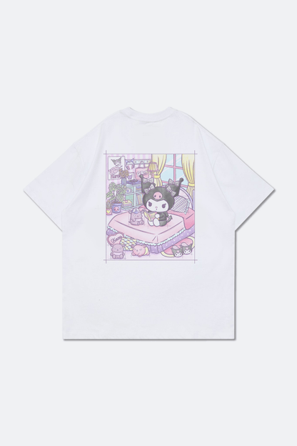 GROCERY | KUROMI MY BEDROOM GRAPHIC TEE/ WHITE - GROGROCERY