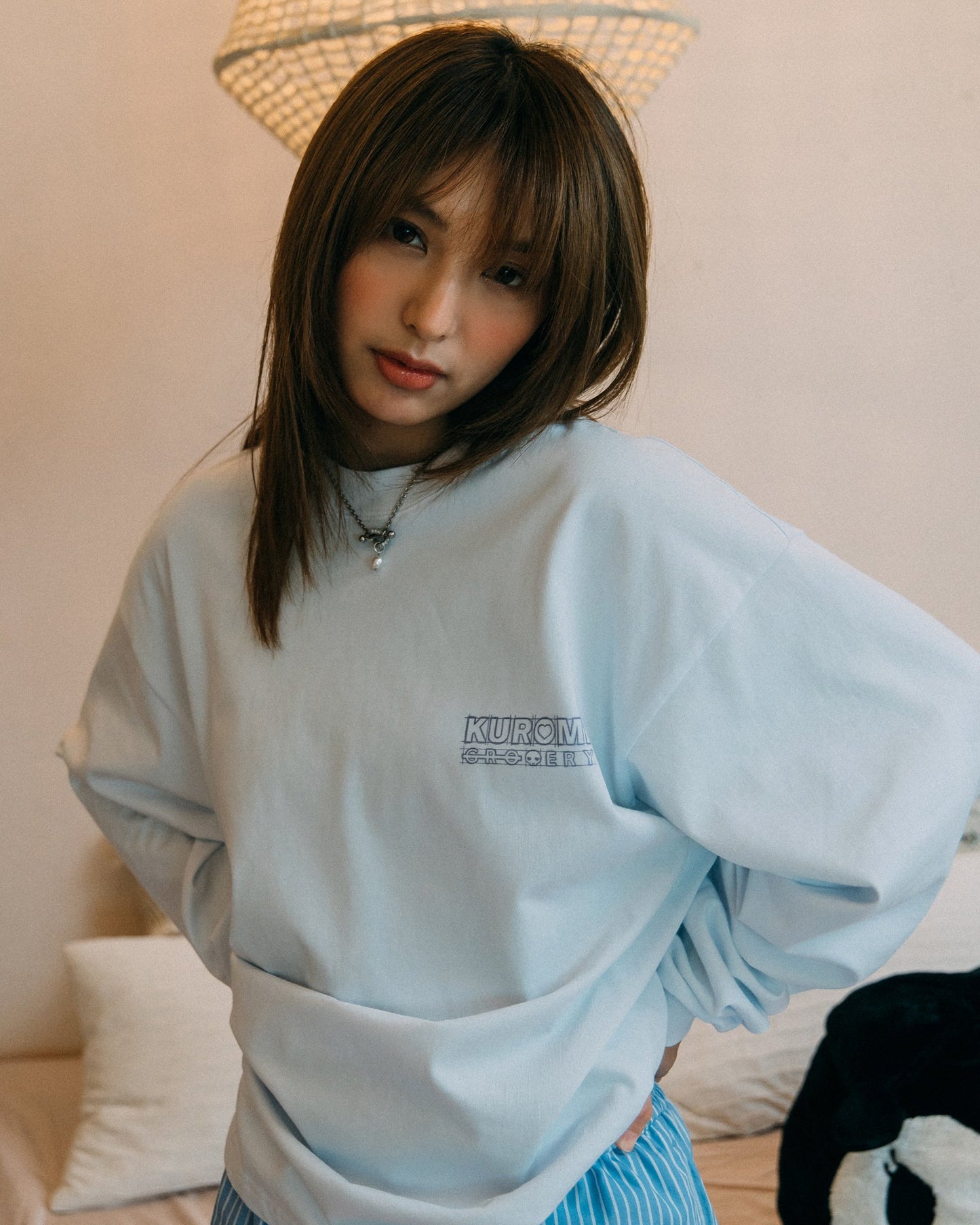 GROCERY | KUROMI MY BEDROOM LONG TOP/ WHITE - GROGROCERY
