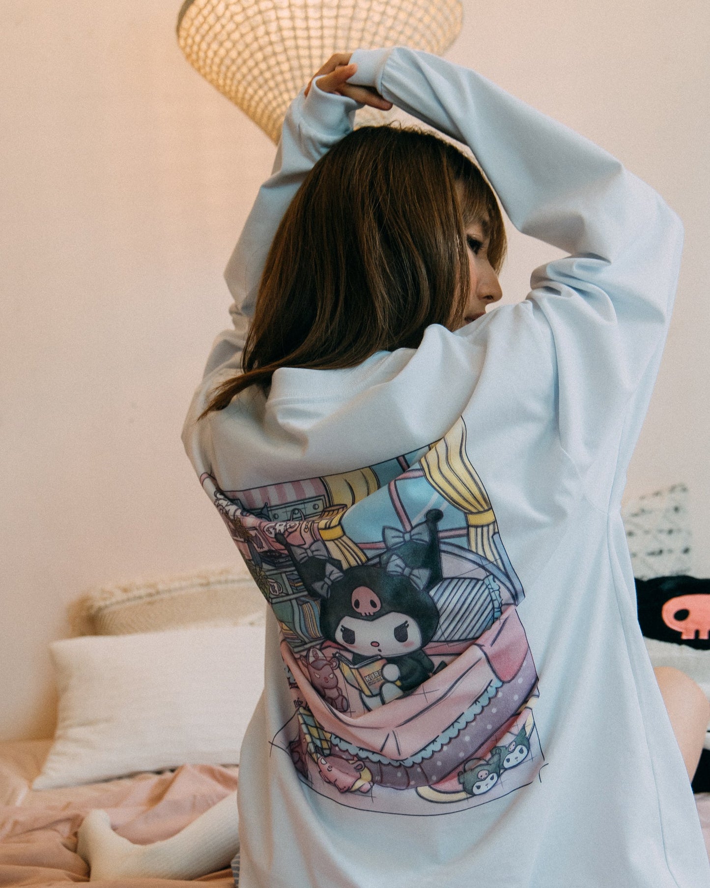 GROCERY | KUROMI MY BEDROOM LONG TOP/ WHITE - GROGROCERY