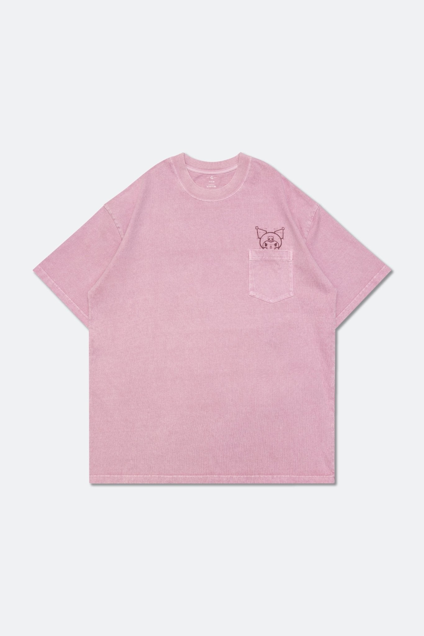 GROCERY | KUROMI MY BEDROOM WASHED GRAPHIC TEE/ WASHED MAUVE PINK - GROGROCERY