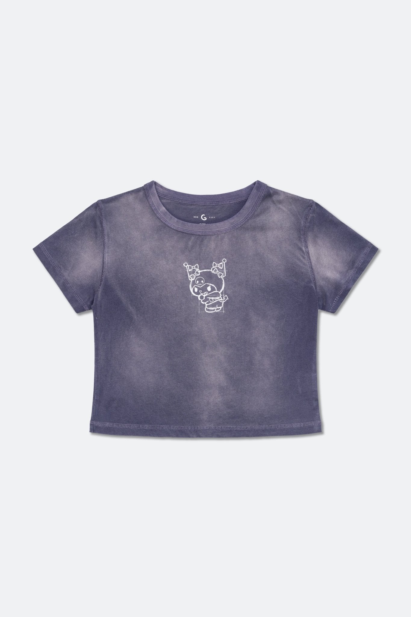 GROCERY | KUROMI REVERSE WASHED BABY TEE/ WASHED PURPLE - GROGROCERY