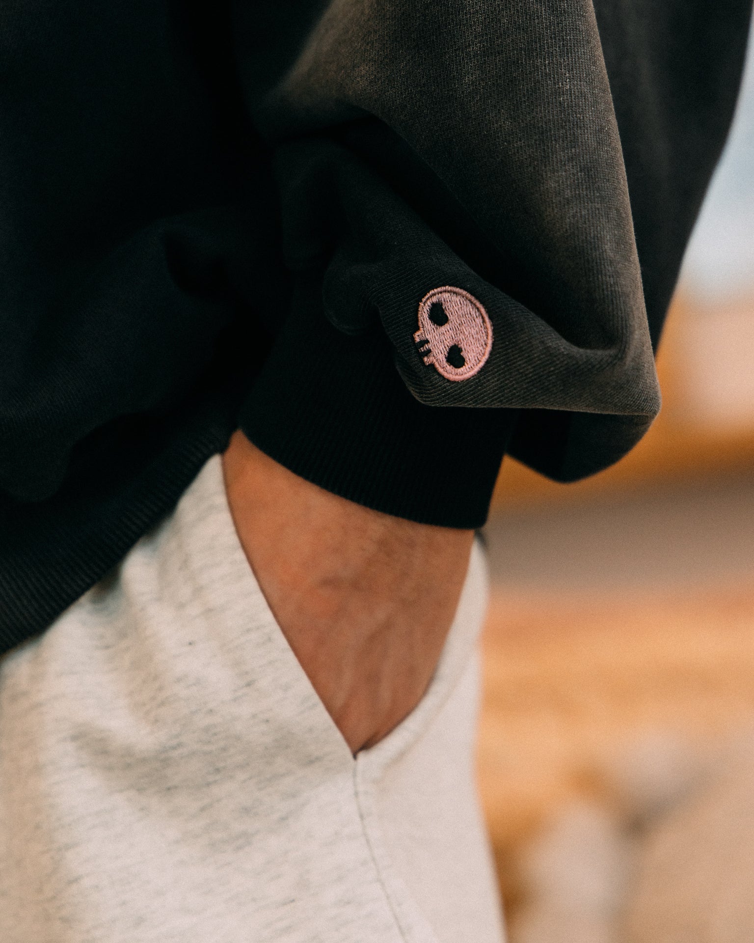 GROCERY | KUROMI SKETCH KUROMI WASHED GRAPHIC HOODIE/ WASHED BLACK - GROGROCERY