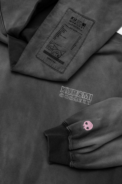 GROCERY | KUROMI SKETCH KUROMI WASHED GRAPHIC HOODIE/ WASHED BLACK - GROGROCERY