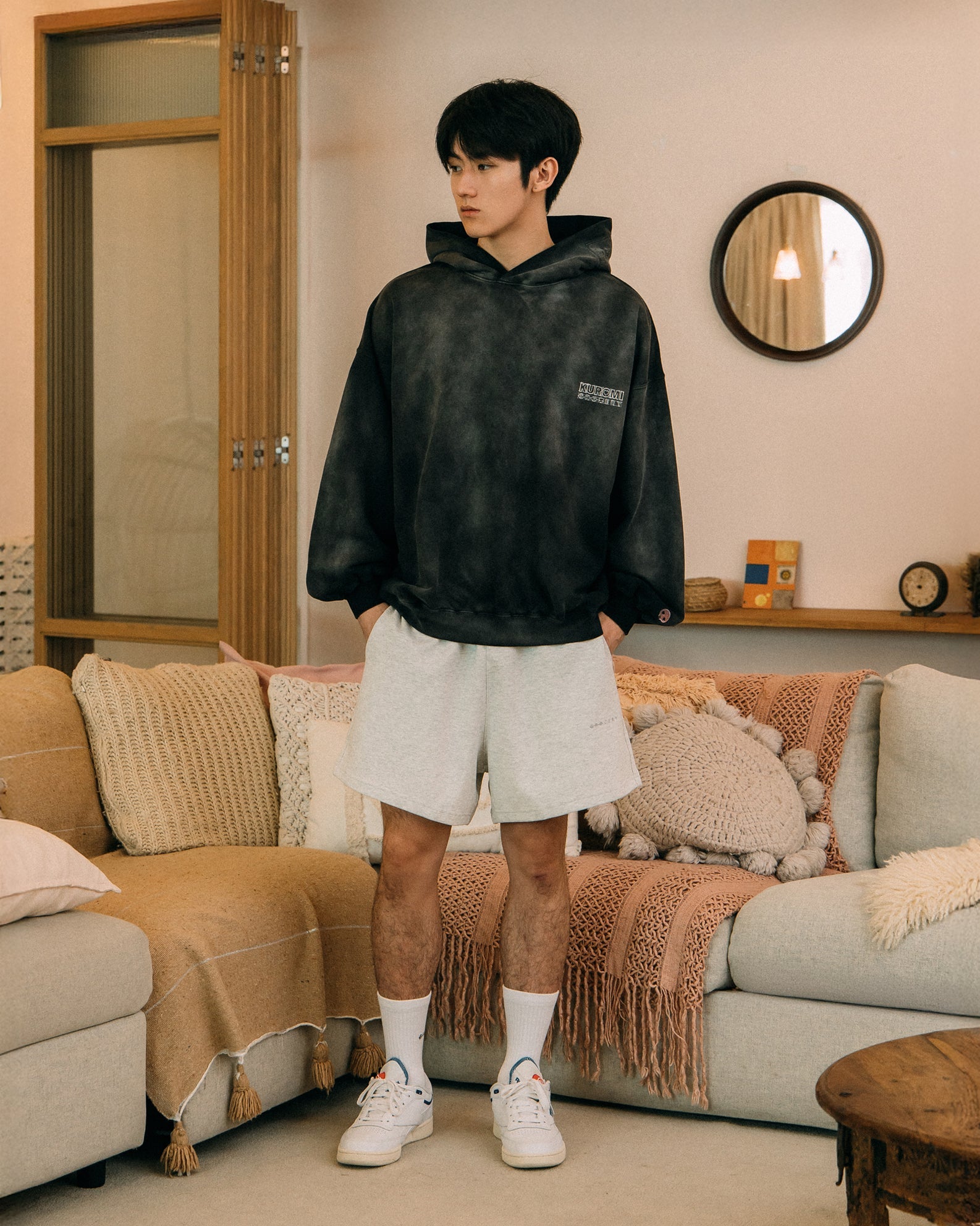 GROCERY | KUROMI SKETCH KUROMI WASHED GRAPHIC HOODIE/ WASHED BLACK - GROGROCERY