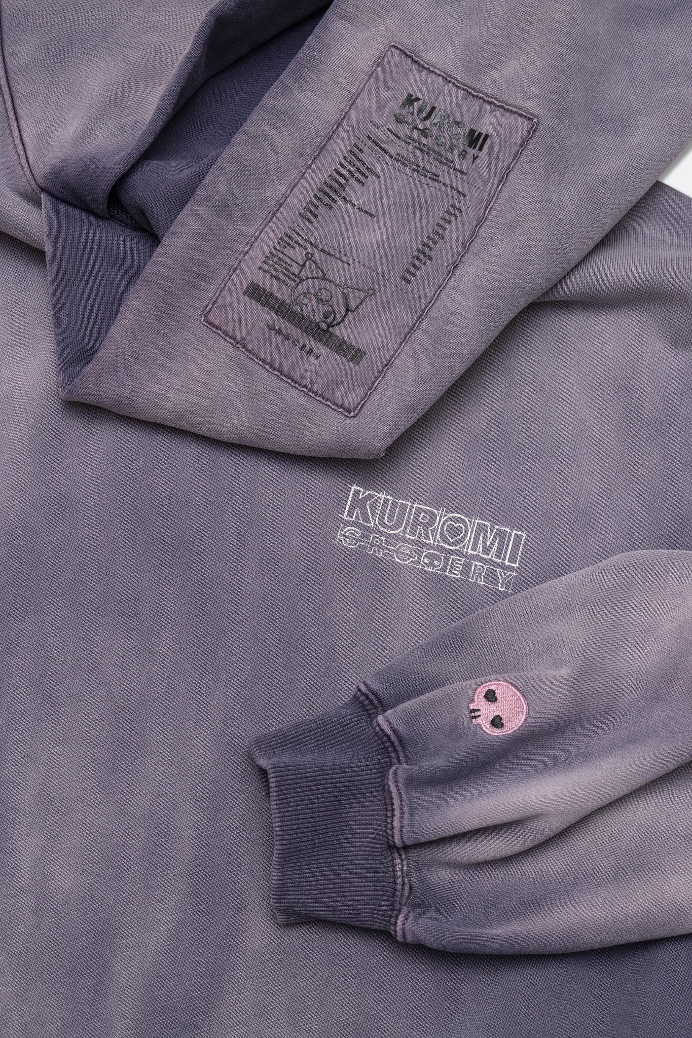 GROCERY | KUROMI SKETCH KUROMI WASHED GRAPHIC HOODIE/ WASHED PURPLE - GROGROCERY