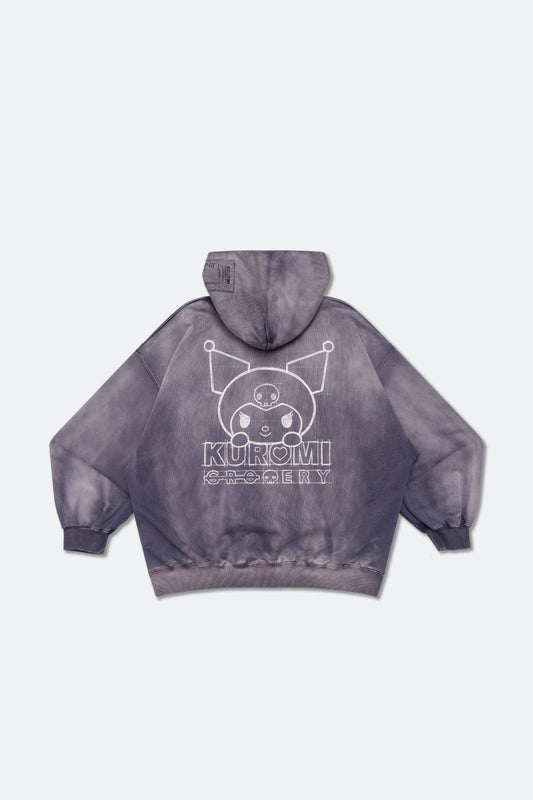 GROCERY | KUROMI SKETCH KUROMI WASHED GRAPHIC HOODIE/ WASHED PURPLE - GROGROCERY