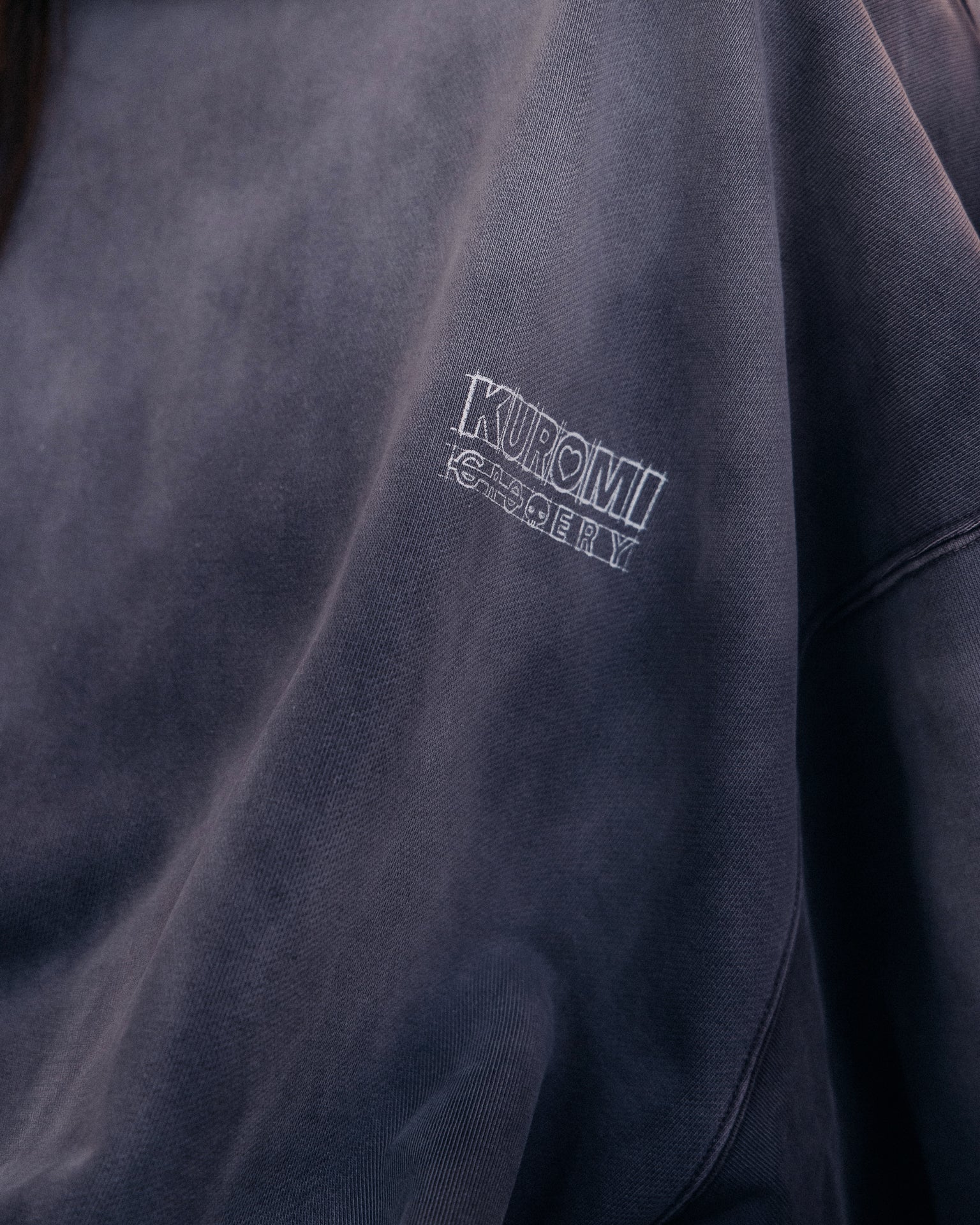 GROCERY | KUROMI SKETCH KUROMI WASHED GRAPHIC HOODIE/ WASHED PURPLE - GROGROCERY