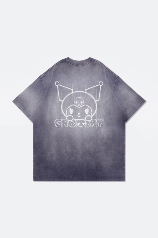 GROCERY | KUROMI SKETCH KUROMI WASHED GRAPHIC TEE/ FADED PURPLE - GROGROCERY