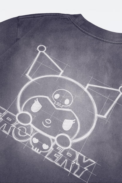 GROCERY | KUROMI SKETCH KUROMI WASHED GRAPHIC TEE/ FADED PURPLE - GROGROCERY