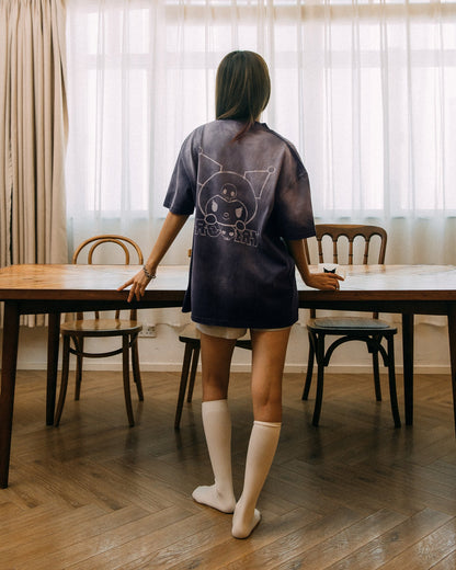 GROCERY | KUROMI SKETCH KUROMI WASHED GRAPHIC TEE/ FADED PURPLE - GROGROCERY