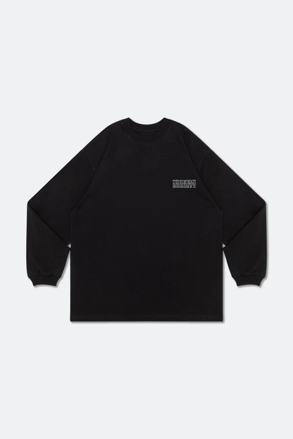 GROCERY | KUROMI SKETCH LOGO INVOICE LONG TOP/ BLACK - GROGROCERY