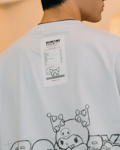 GROCERY | KUROMI SKETCH LOGO INVOICE TEE/ WHITE - GROGROCERY