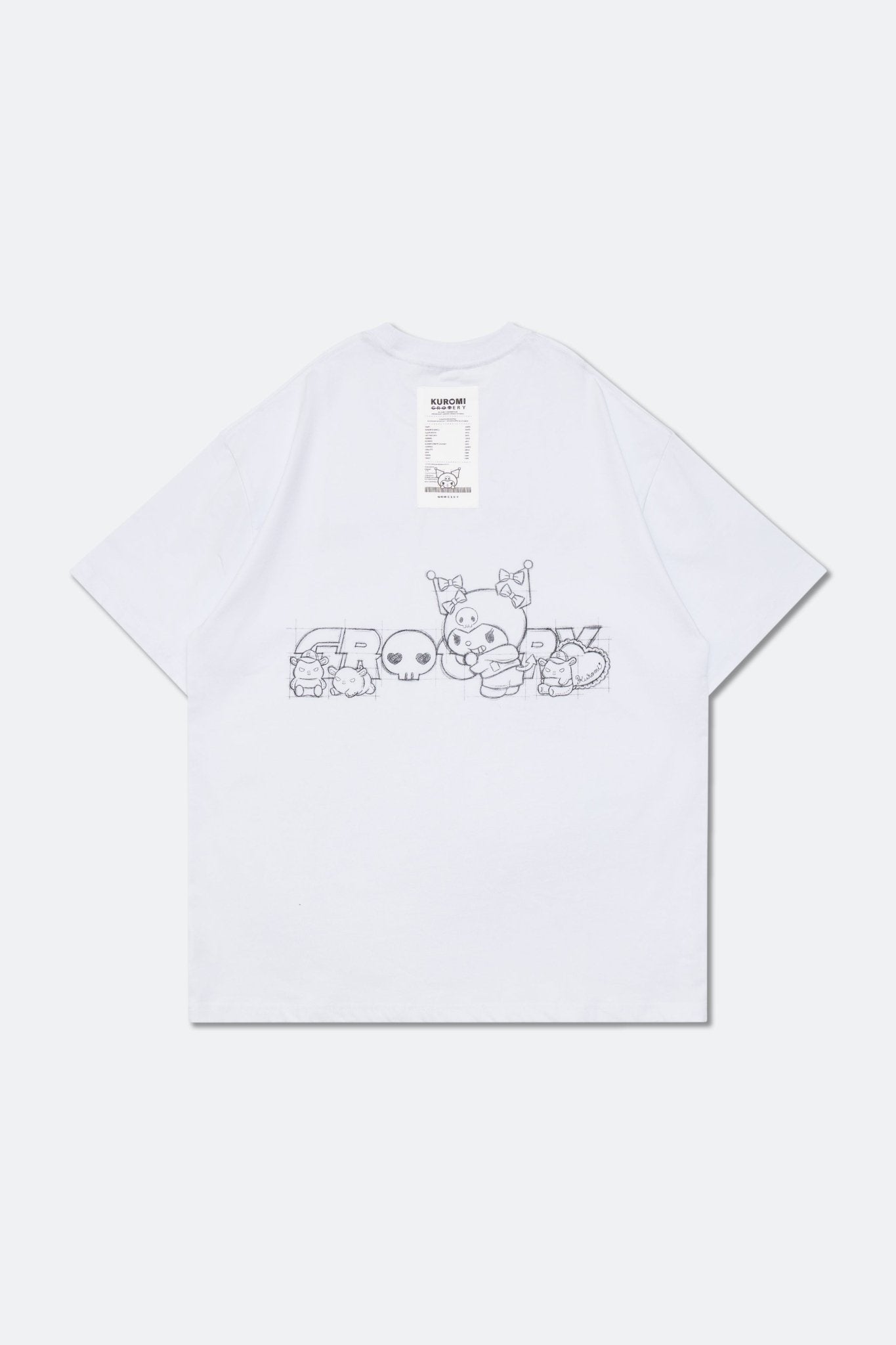 GROCERY | KUROMI SKETCH LOGO INVOICE TEE/ WHITE - GROGROCERY