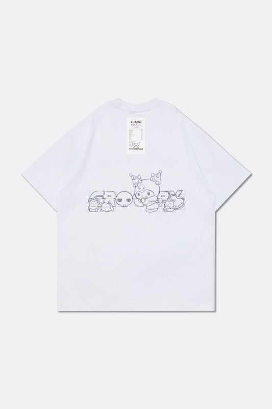 GROCERY | KUROMI SKETCH LOGO INVOICE TEE/ WHITE - GROGROCERY