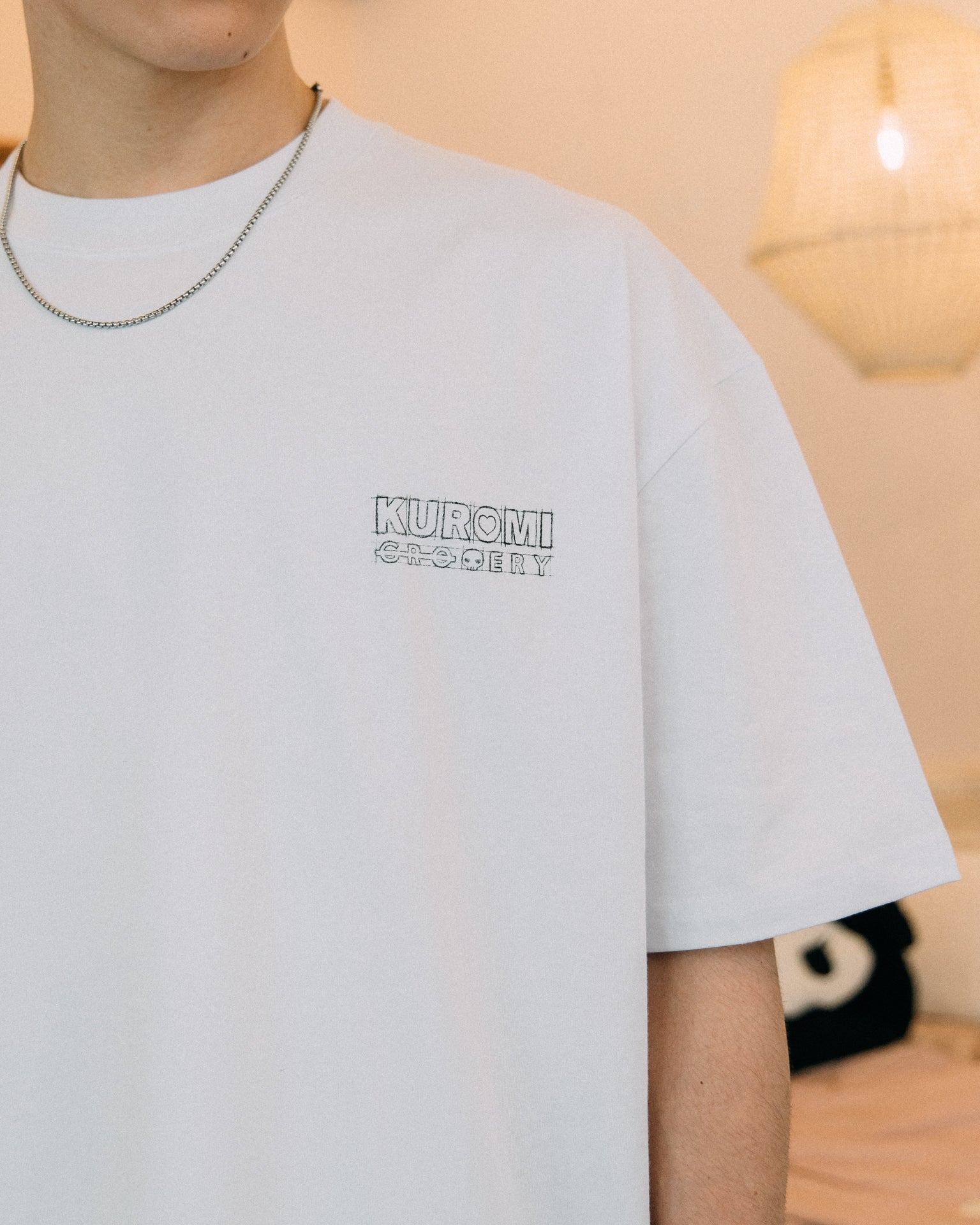GROCERY | KUROMI SKETCH LOGO INVOICE TEE/ WHITE - GROGROCERY