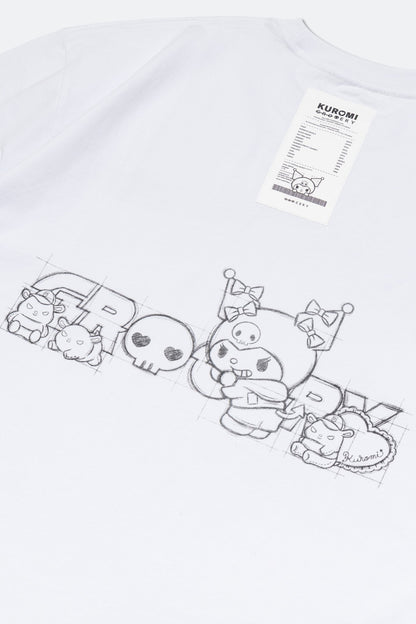 GROCERY | KUROMI SKETCH LOGO INVOICE TEE/ WHITE - GROGROCERY