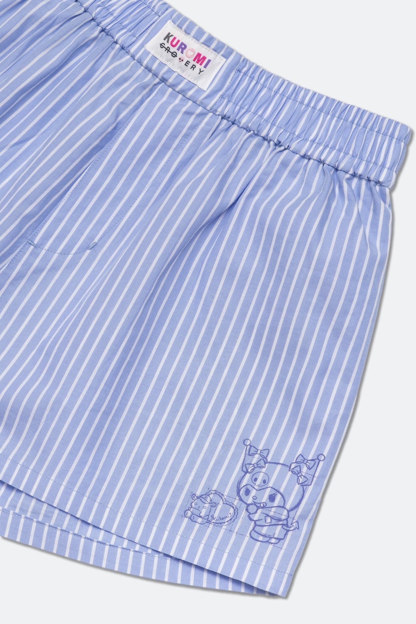 ⁠GROCERY | KUROMI STRIPE BOXER SHORTS/ BLUE - GROGROCERY
