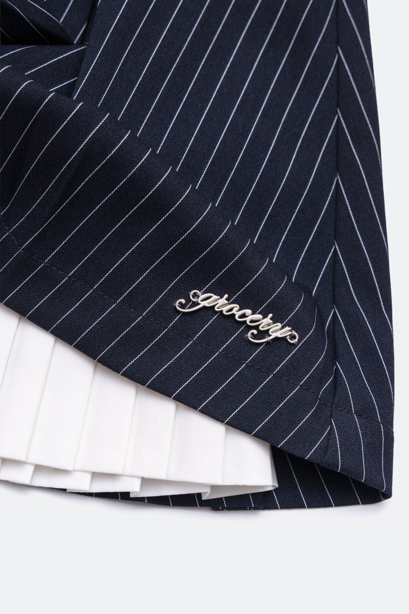 GROCERY LAYERED STRIPE MINI SKIRT/ NAVY - GROGROCERY