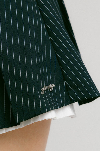 GROCERY LAYERED STRIPE MINI SKIRT/ NAVY - GROGROCERY
