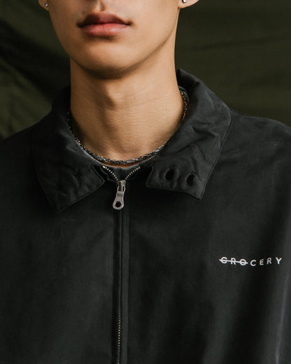 GROCERY LOGO BI-SWING JACKET/ BLACK - GROGROCERY