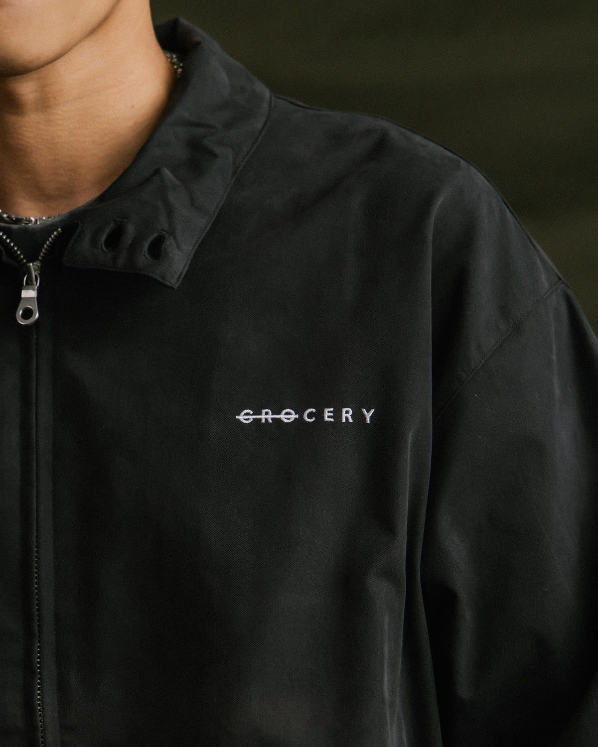 GROCERY LOGO BI-SWING JACKET/ BLACK - GROGROCERY