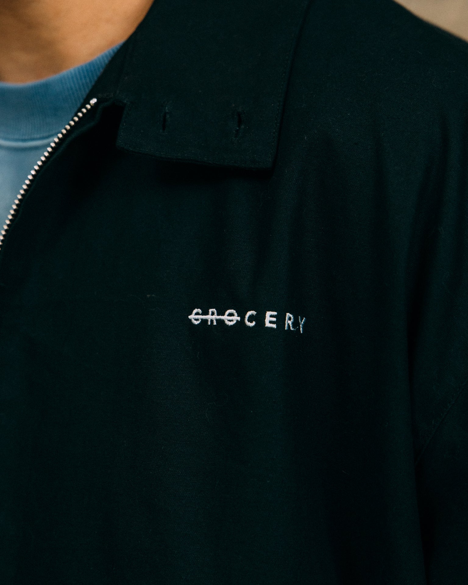 GROCERY LOGO BI - SWING JACKET/ BLACK - GROGROCERY