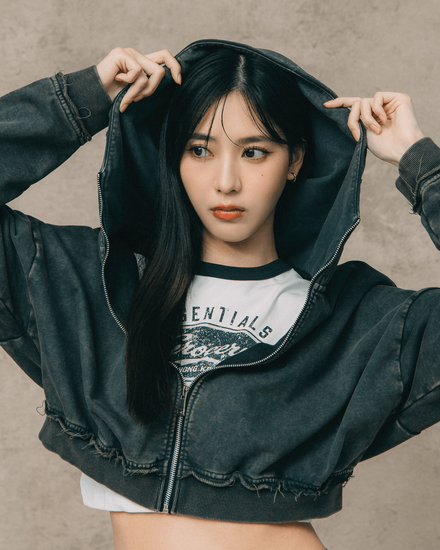 GROCERY LOGO CROPPED RINGER TEE/ WHITE - GROGROCERY