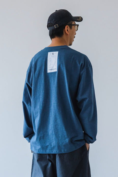 GROCERY LT - 006 INVOICE LONG TOP/ DUSTY BLUE - GROGROCERY