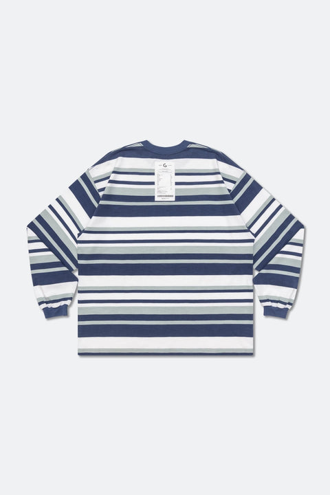 GROCERY LT - 006 INVOICE LONG TOP/ STRIPE MULTI NAVY - GROGROCERY