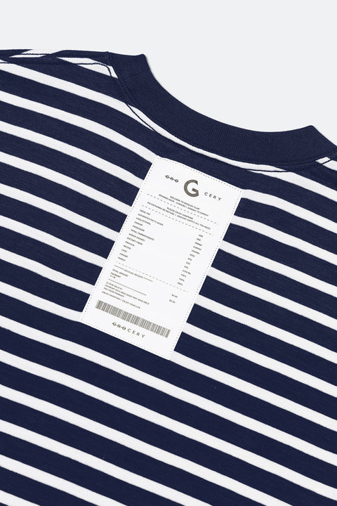 GROCERY LT - 006 INVOICE LONG TOP/ STRIPE NAVY - GROGROCERY