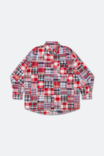 GROCERY MIX PLAID PATCHWORK POCKET SHIRT/ MULTI - GROGROCERY