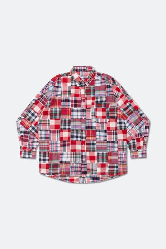 GROCERY MIX PLAID PATCHWORK POCKET SHIRT/ MULTI - GROGROCERY