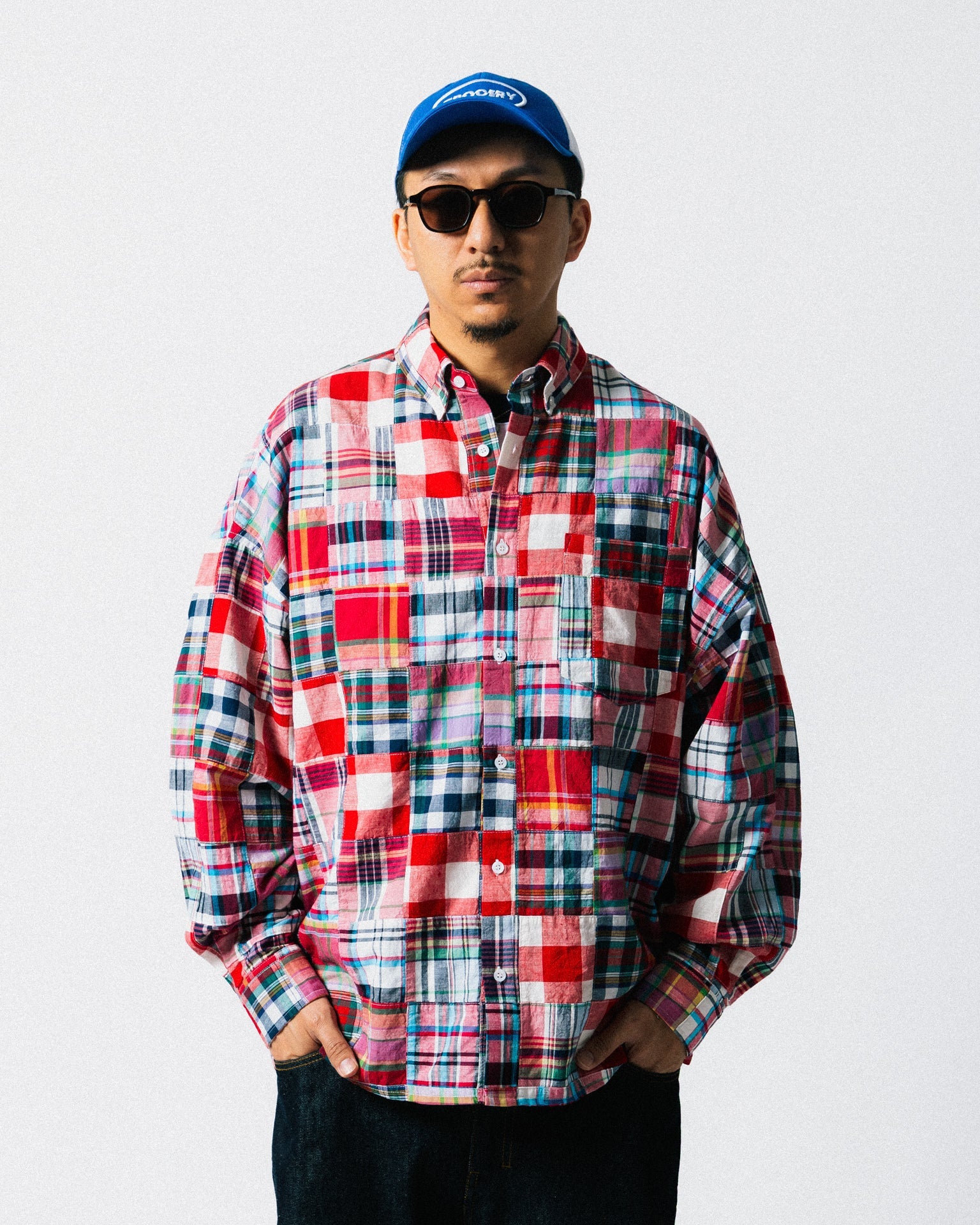 GROCERY MIX PLAID PATCHWORK POCKET SHIRT/ MULTI - GROGROCERY