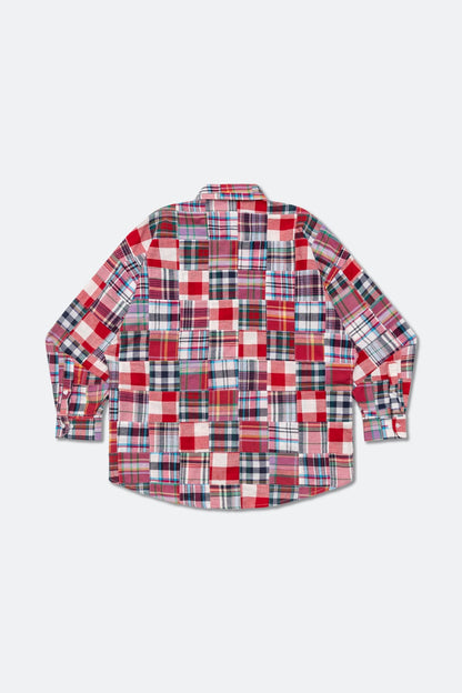 GROCERY MIX PLAID PATCHWORK POCKET SHIRT/ MULTI - GROGROCERY