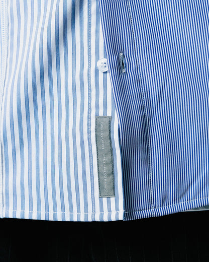 GROCERY MULTI STRIPE PANEL POCKET SHIRT/ BLUE - GROGROCERY