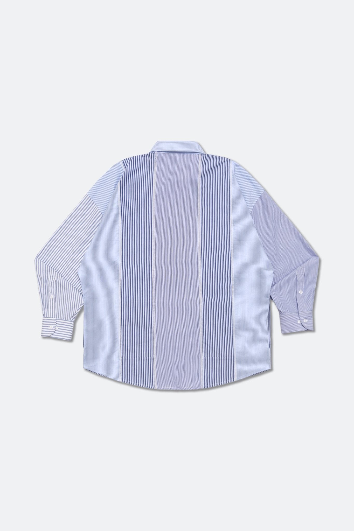 GROCERY MULTI STRIPE PANEL POCKET SHIRT/ BLUE - GROGROCERY