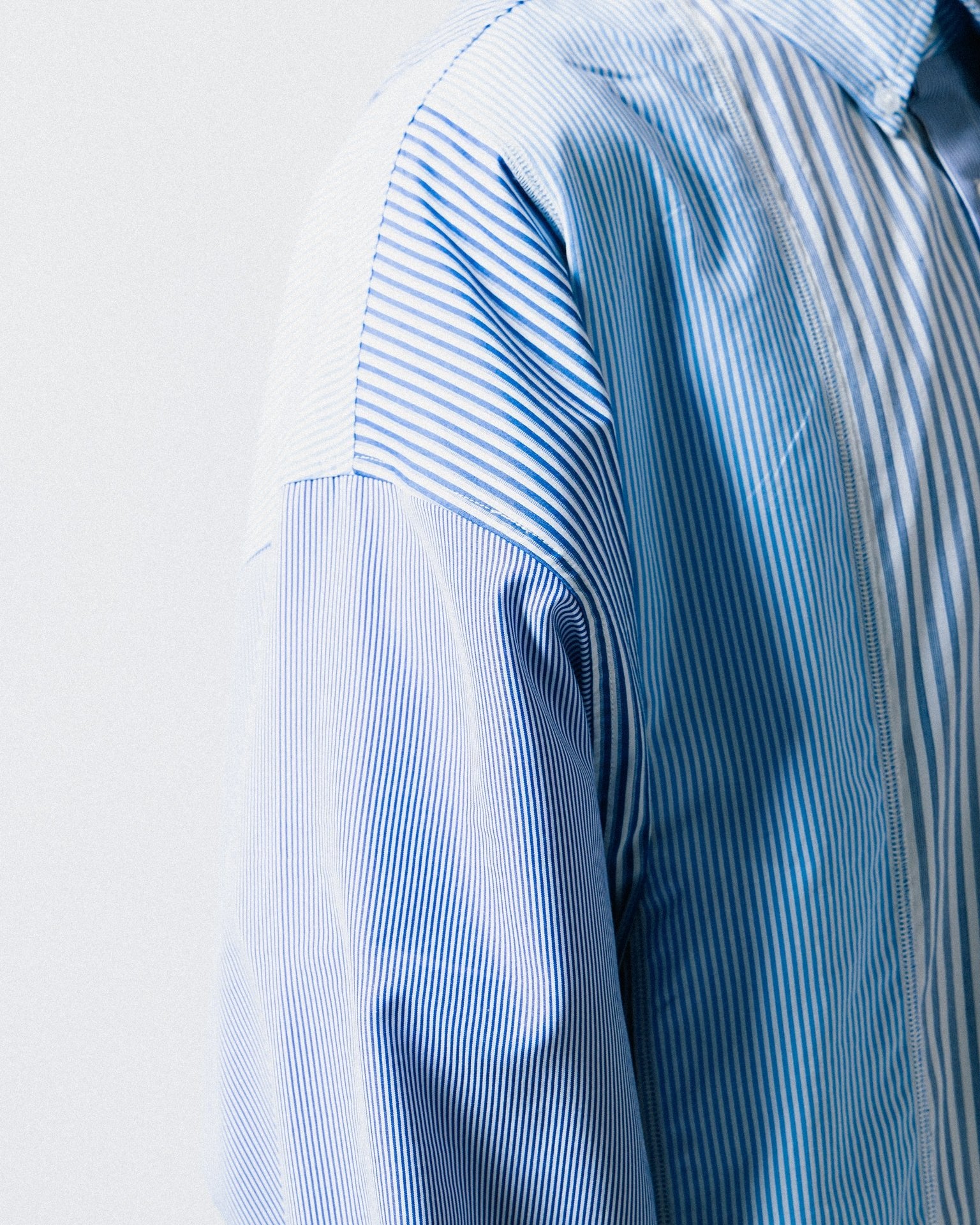 GROCERY MULTI STRIPE PANEL POCKET SHIRT/ BLUE - GROGROCERY