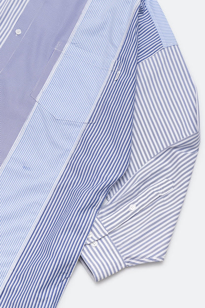 GROCERY MULTI STRIPE PANEL POCKET SHIRT/ BLUE - GROGROCERY